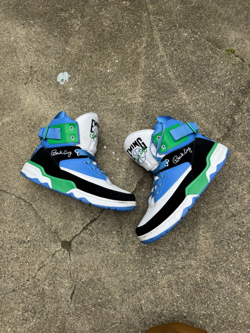 Ewing 33 Hi Sneakers Blue Green Georgetown Size 16 Patrick Ewing